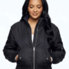 Honest Renovations Lizzy Mathis Black Bomber Jacket
