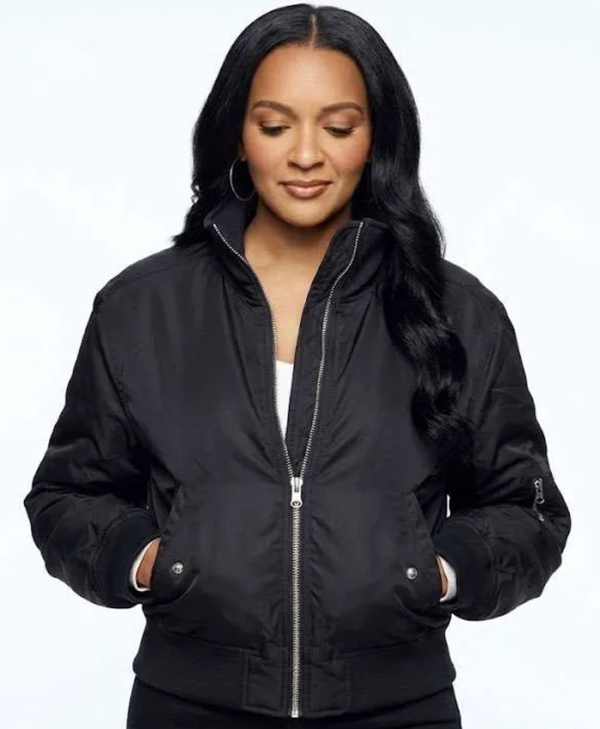 Honest Renovations Lizzy Mathis Black Bomber Jacket