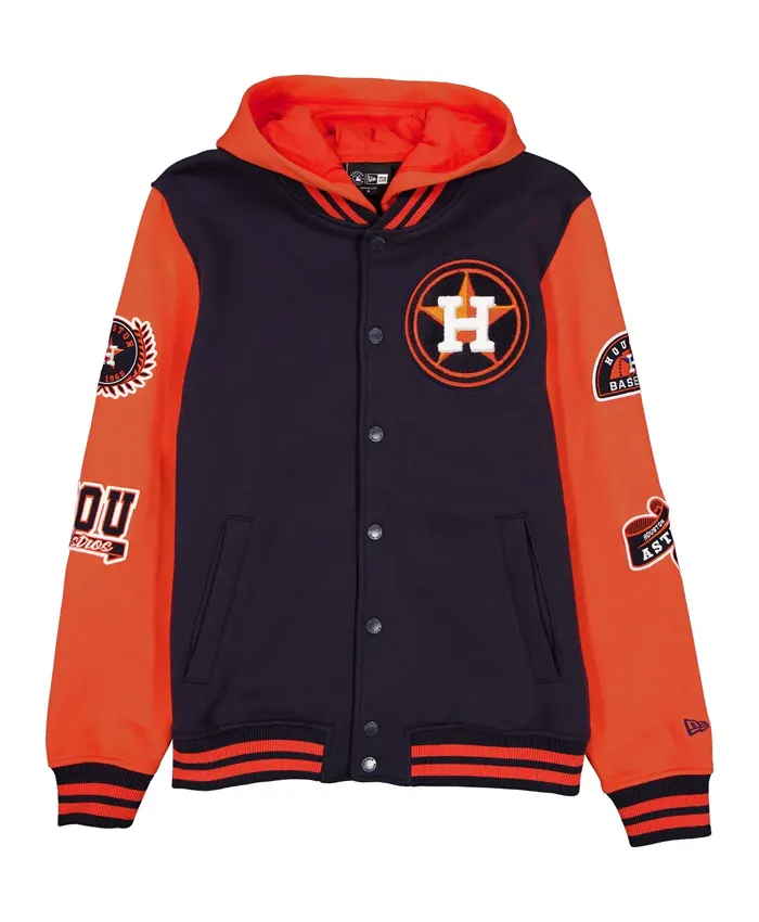 Houston Astros Throwback Patch Letterman Jacket