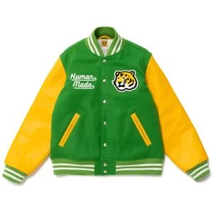 Human Made Green Letterman Varsity Jacket