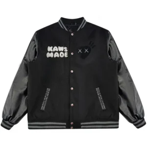 Human Made X Kaws Made Black Varsity Jacket