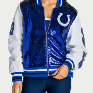 Indianapolis Colts Wild Collective Zip Sequin Jacket