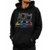 JDM Legends Cars Black Pullover Hoodie