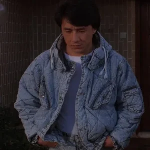 Jackie Chan Blue Hooded Jacket for sale
