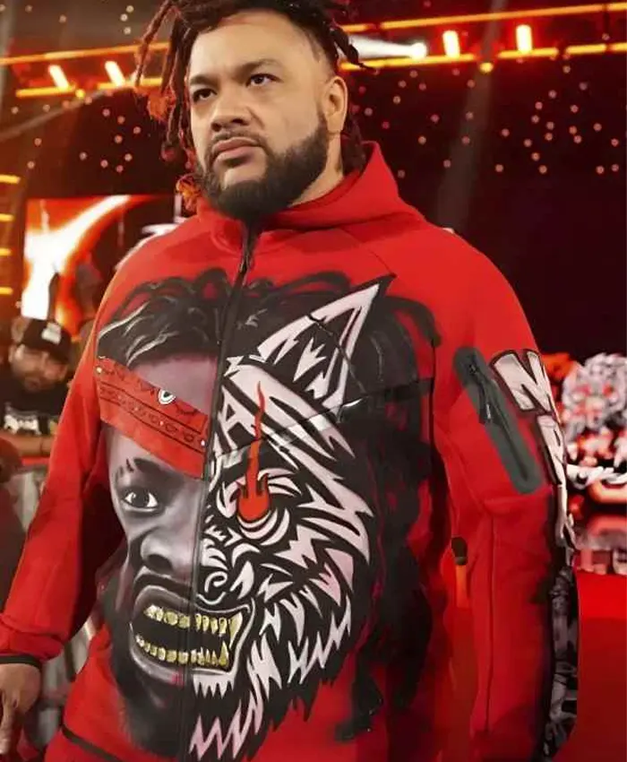 Jacob Fatu WWE RAW 2026 Red Wolf Jacket