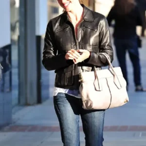Jennifer Garner Shirt Style Black Jacket