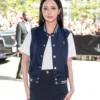 Jisoo NYFW Navy Tommy Hilfiger Blue vest