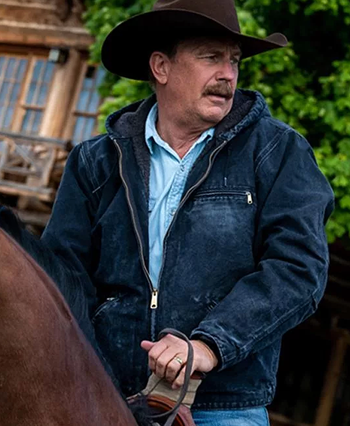 John Dutton Yellowstone Hooded Denim Jacket