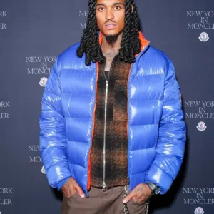 Jordan Clarkson New York Fashion Week Blue Puffer Jacket