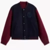 Josh Hart New York Fashion Blue Wool Varsity Jacket
