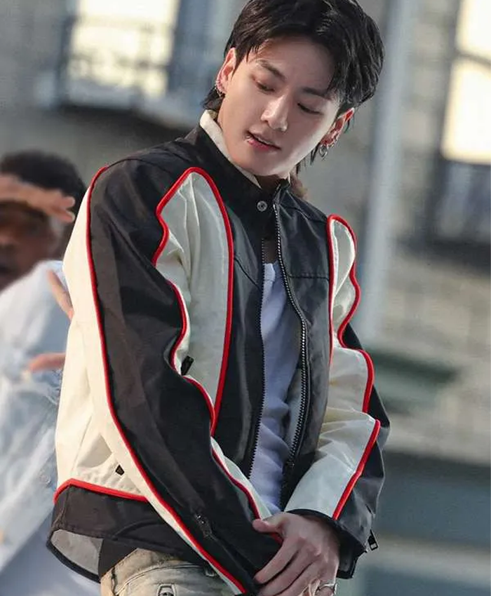 Jungkook 3d Song Black And White Jacket For Sale