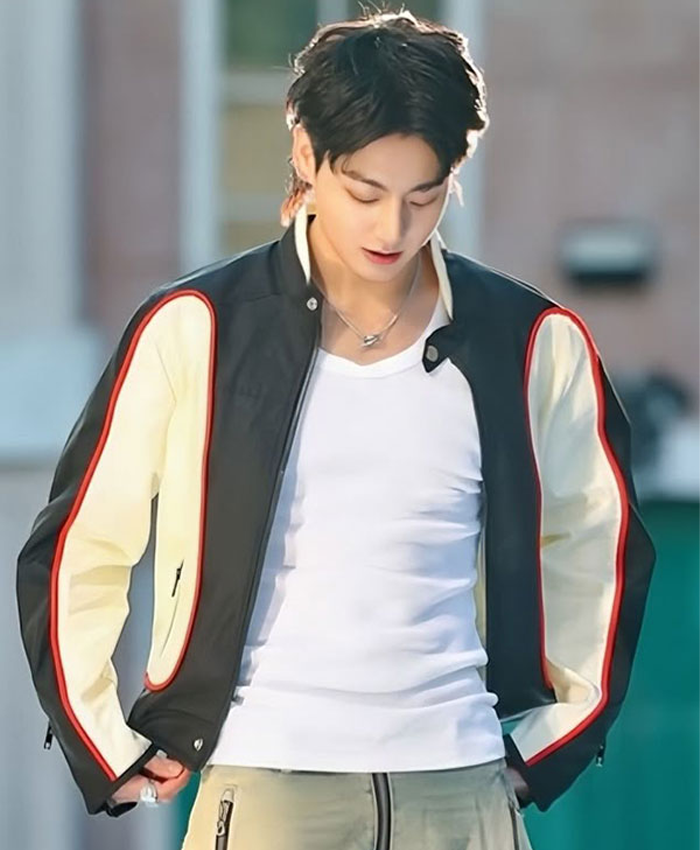 Jungkook 3d Song Black And White Jacket