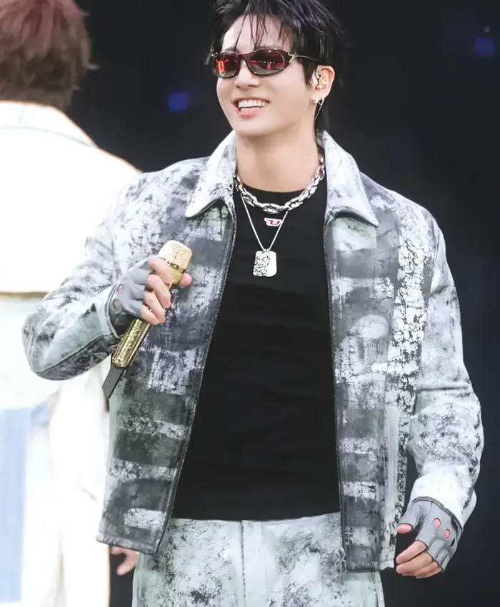 Get Jungkook BTS World Tour ARIRANG Chicago Diesel Jacket For Sale