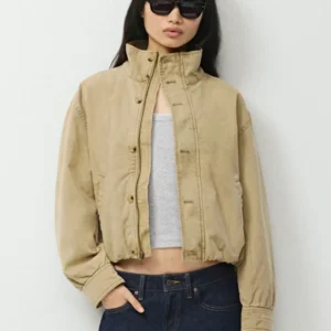 Khaki Aritzia Ferris Blouson Jacket