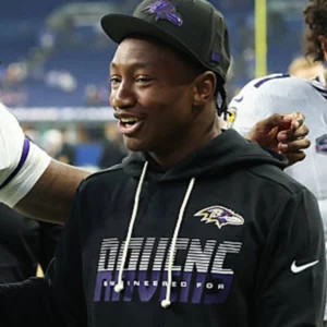 Lamar Jackson 2026 Baltimore Ravens Sideline Hoodie
