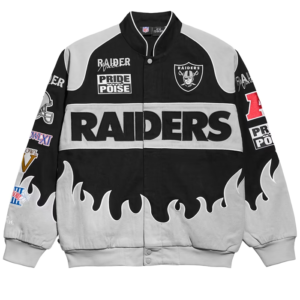 Las Vegas Raiders Chalk Line Black Premium Racing Jacket