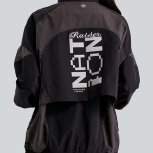 Las Vegas Raiders lululemon Women’s Black Ventilated Oversized Track Jacket Shop Now