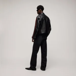 Leather Biker Web Detail Jacket