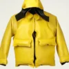 Loewe Yellow Fall 2026 Leather Parka Hood Jacket