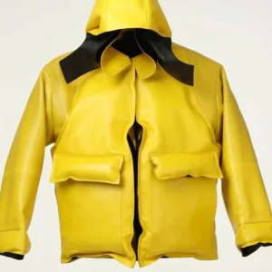 Loewe Yellow Fall 2026 Leather Parka Hood Jacket
