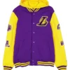 Los Angeles Lakers Throwback Patch Letterman Jacket