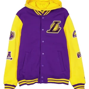 Los Angeles Lakers Throwback Patch Letterman Jacket