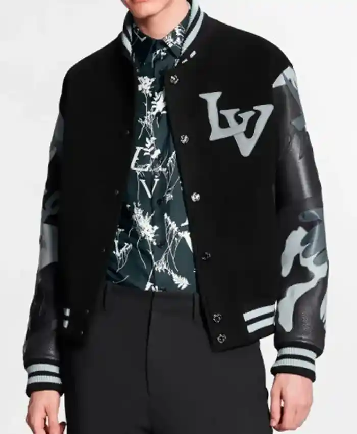 Louis Vuitton Chains Camo Varsity Jacket