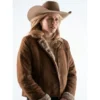 Marshals S02 Arielle Kebbel Brown Shearling Jacket