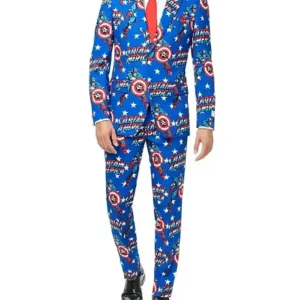 Marvel Captain America Print Suit