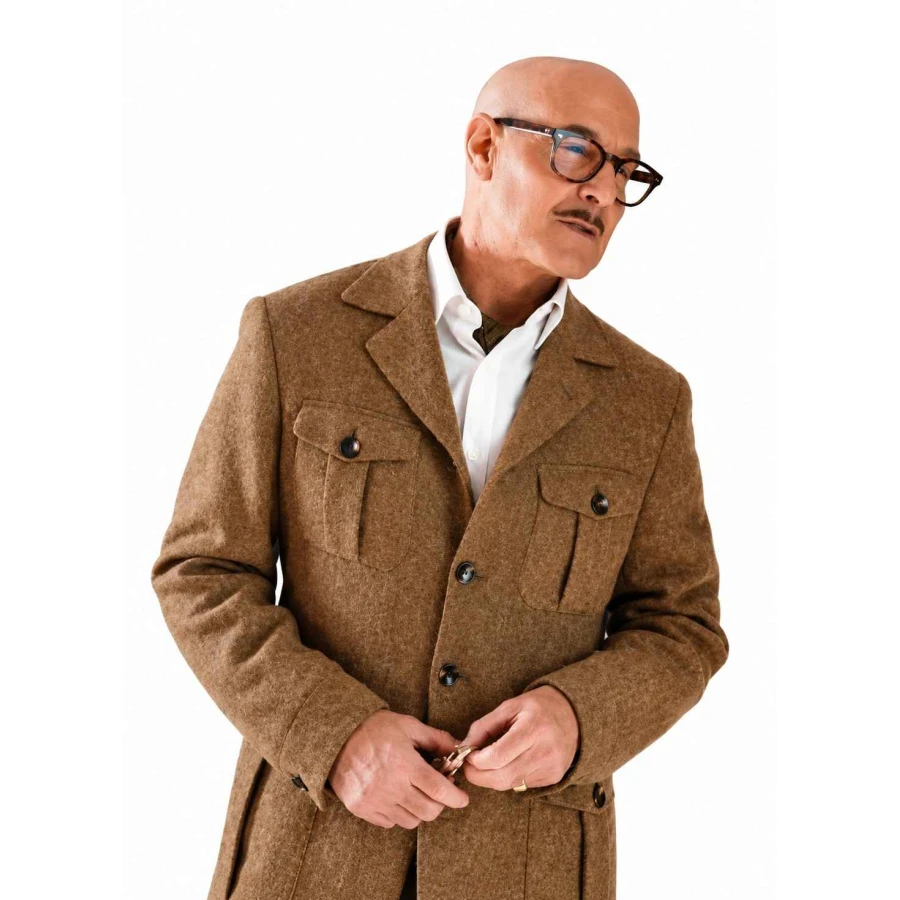 Masterplan 2026 Stanley Tucci Brown Wool Jacket