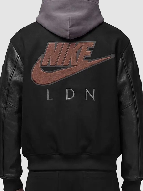 Men Nike Jordan London Snap Button Varsity Coat