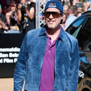 Men’s Blue Suede Jacket