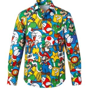Mens Super Mario Dress Shirt