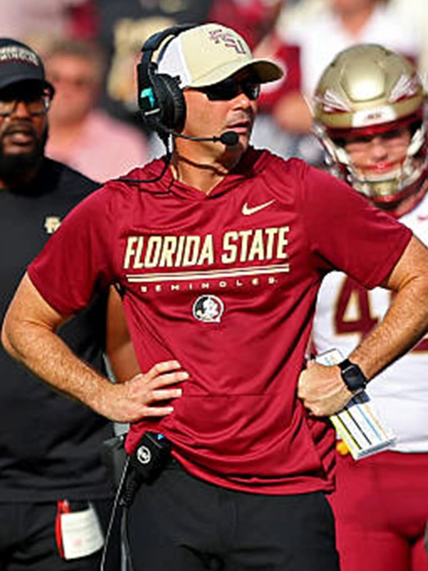 Mike Norvell 2026 Florida State Short Sleeve Hooded T-Shirt