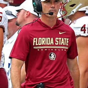 Mike Norvell 2026 Florida State Short Sleeve Hooded T-Shirt