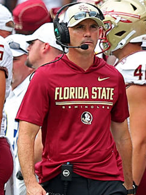 Mike Norvell 2026 Florida State Short Sleeve Hooded T-Shirt