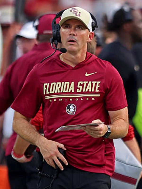 Mike Norvell 2026 Florida State Short Sleeve Hooded T-Shirt
