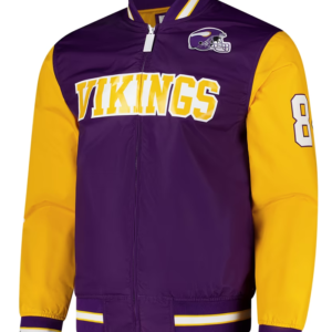 Minnesota Vikings Randy Moss Purple Satin Full-Zip Jacket