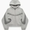 Modern Grey Hooded Jacket