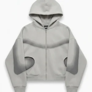 Modern Grey Hooded Jacket