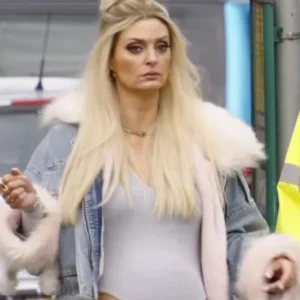 Morgana Robinson Ali G Who Iz I Fur Denim Jacket