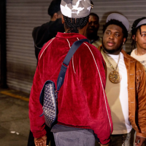 NYC Meek Mill Celine Burgundy Track Jacket For Sale