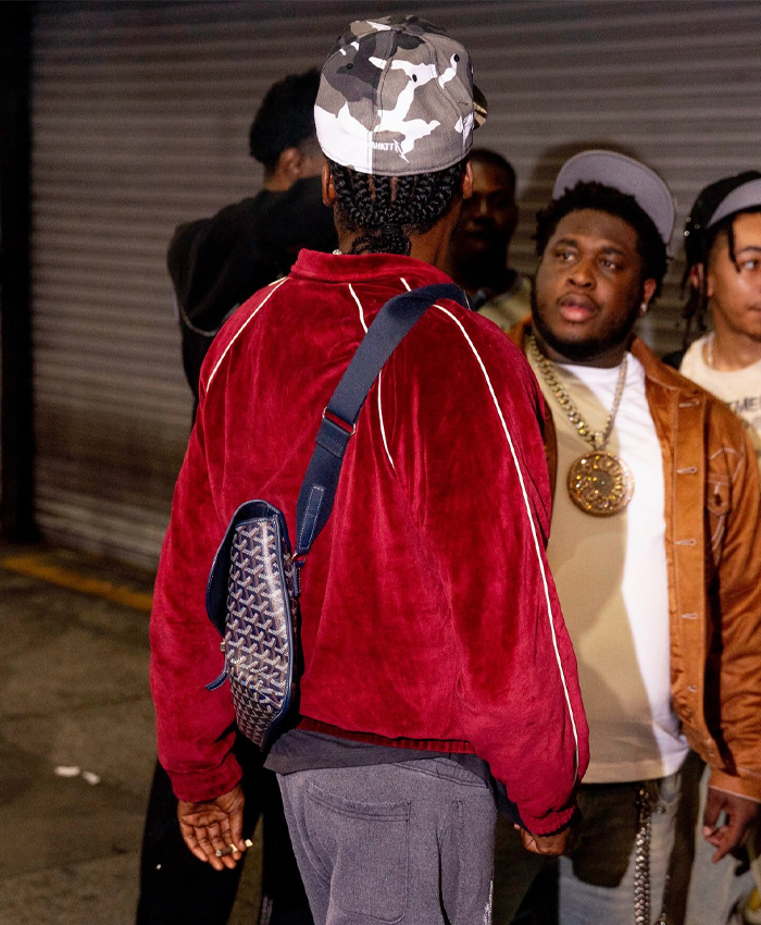 NYC Meek Mill Celine Burgundy Track Jacket For Sale