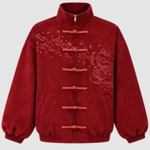 Neptun x Avatar Chinese Maroon Suede Jacket