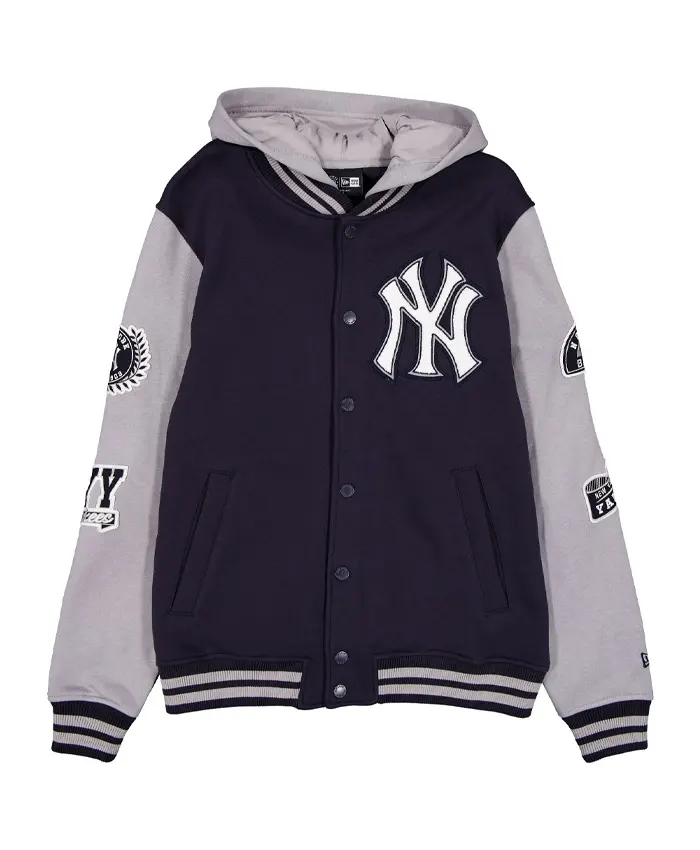 New York Yankees Throwback Patch Letterman Jacket
