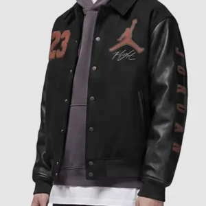 Nike Air Jordan London Leather Sleeve Jacket