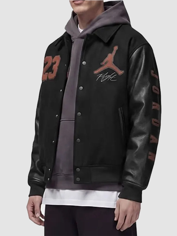 Nike Air Jordan London Leather Sleeve Jacket
