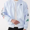 Nike Club Reissue Light Blue Varsity Jacket