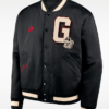 Nike Georgia Legacy College Full-Snap Black Bomber Jacket