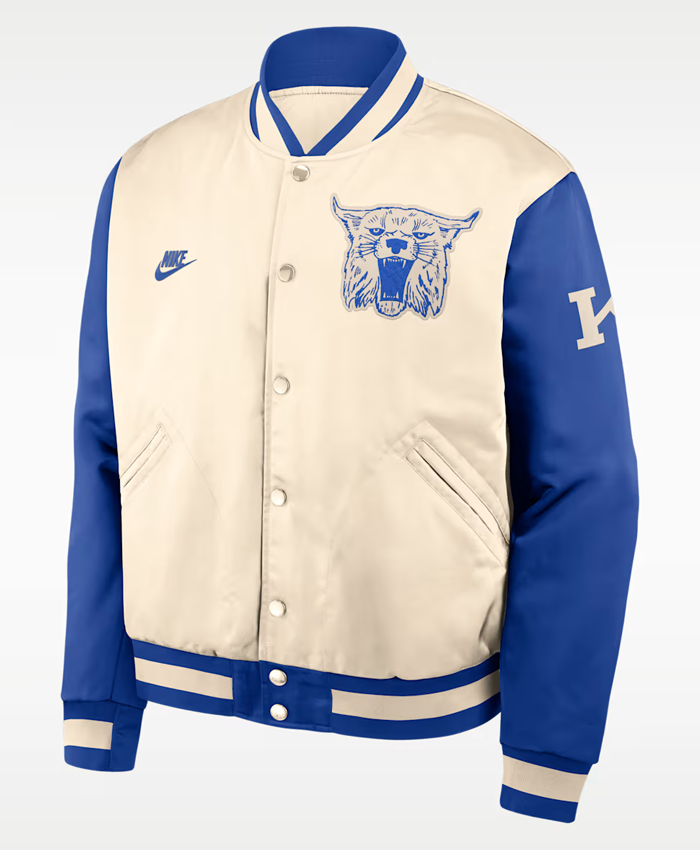 Nike Kentucky Legacy College Full-Snap Bomber Jacket